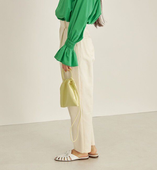 SHIPS for women「〈手洗い可能〉綿 ギャバ マーベルト タック パンツ◇」|その他|