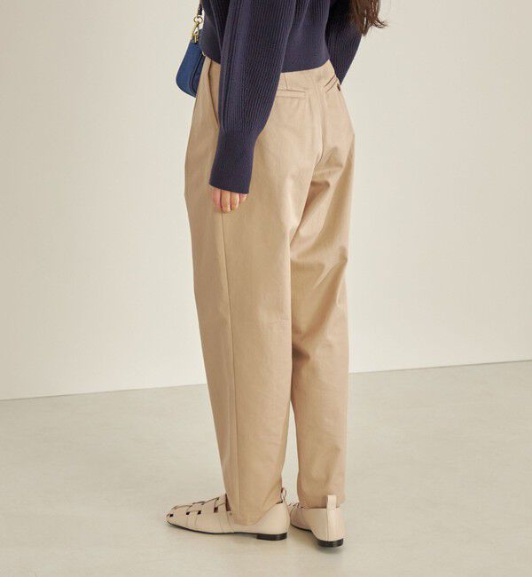 SHIPS for women「〈手洗い可能〉綿 ギャバ マーベルト タック パンツ◇」|その他|