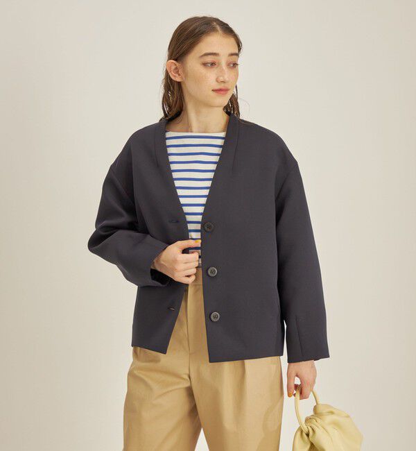 SHIPS for women「マトラッセ トリプルクロス コクーン ブルゾン ◇」|ブルゾン・スタジャン|