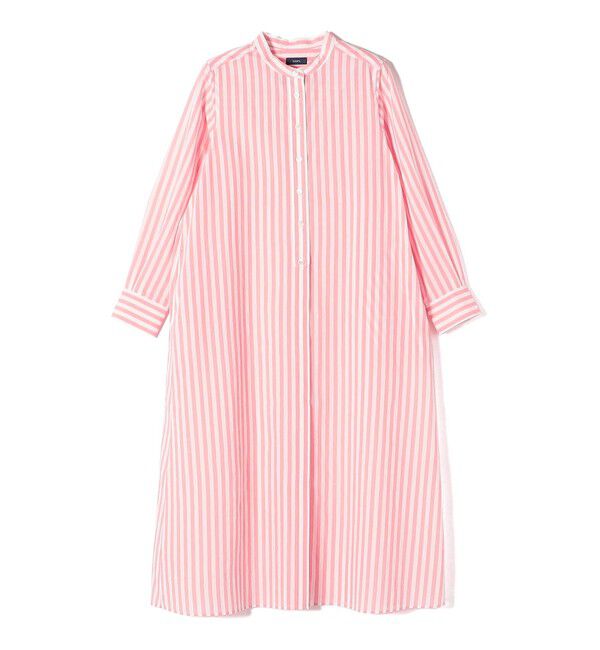 SHIPS for women「〈手洗い可能〉MANTECO カラー ストライプ ワンピース」|ワンピース|