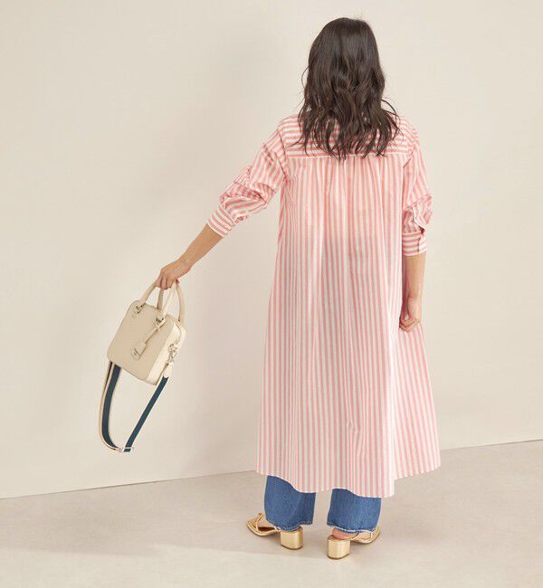 SHIPS for women「〈手洗い可能〉MANTECO カラー ストライプ ワンピース」|ワンピース|