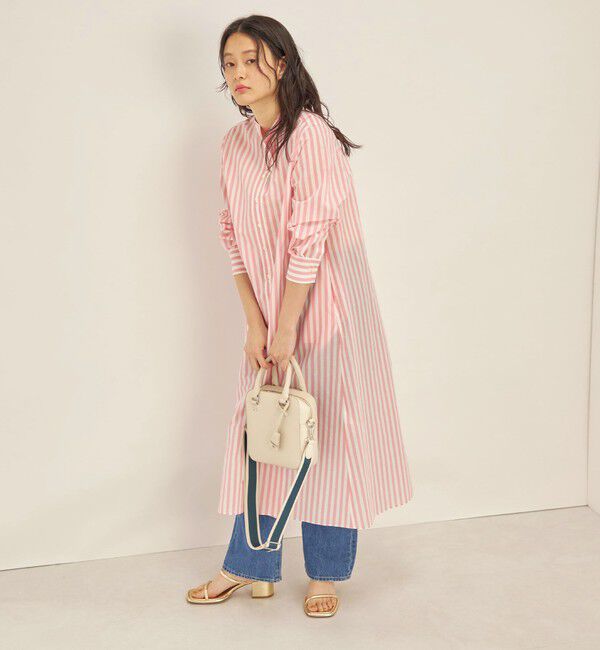 SHIPS for women「〈手洗い可能〉MANTECO カラー ストライプ ワンピース」|ワンピース|