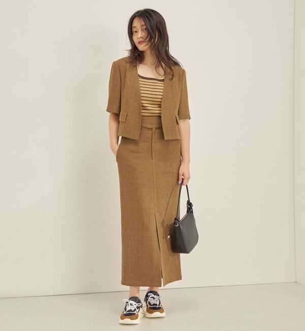 SHIPS for women「MANTECO 麻混 タイト ロング スカート◇」|スカート|