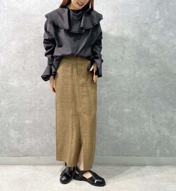 SHIPS for women「〈手洗い可能〉marmors: 2way フリル カラー ブラウス」|シャツ・ブラウス|