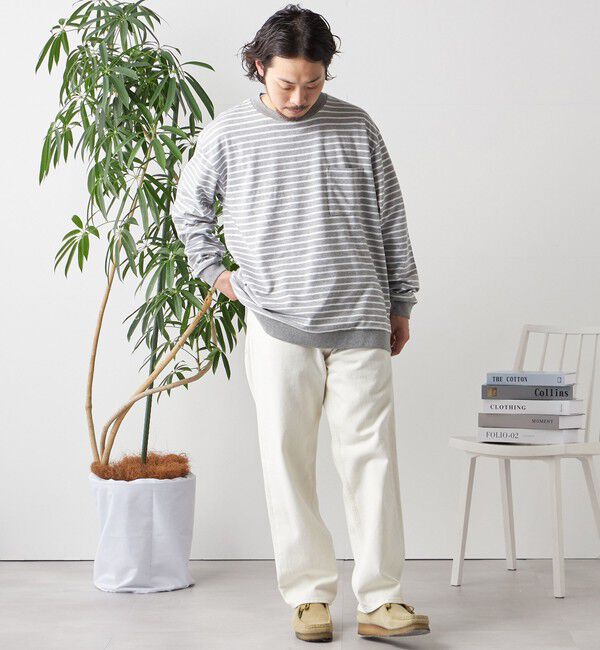 SHIPS any「SHIPS any: ソリッド / ボーダー スウェットライク Tシャツ (ロンT)◇」|Tシャツ・カットソー|