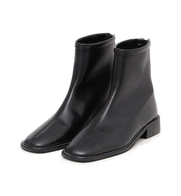 SHIPS any「【SHIPS any別注】eblouna: スクエア フィット ショートブーツ」|ショートブーツ|