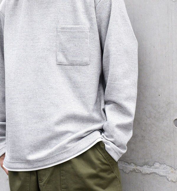 SHIPS any「SHIPS any: パールワッフル フェイクレイヤード Tシャツ (ロンT)◇」|Tシャツ・カットソー|