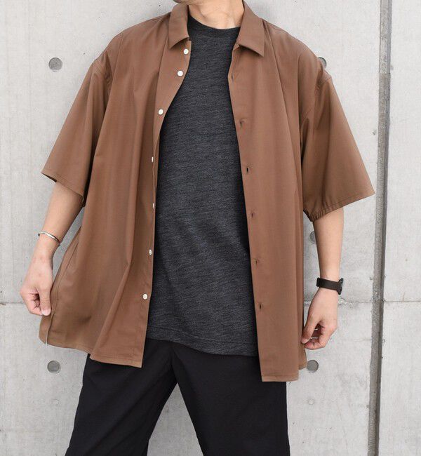 SHIPS any「SHIPS any: バンブー レーヨン ルーズ ハーフスリーブ シャツ ［BRIOS］◇」|シャツ・ブラウス|