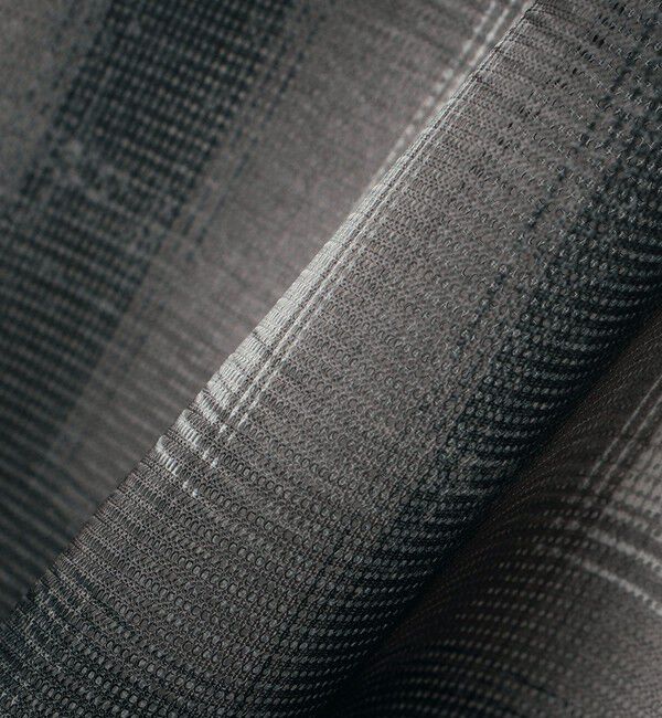 SHIPS any「SHIPS any: メッシュ オンブレチェック / ウェーブ パターン オープンカラー シアー シャツ◇」|シャツ・ブラウス|