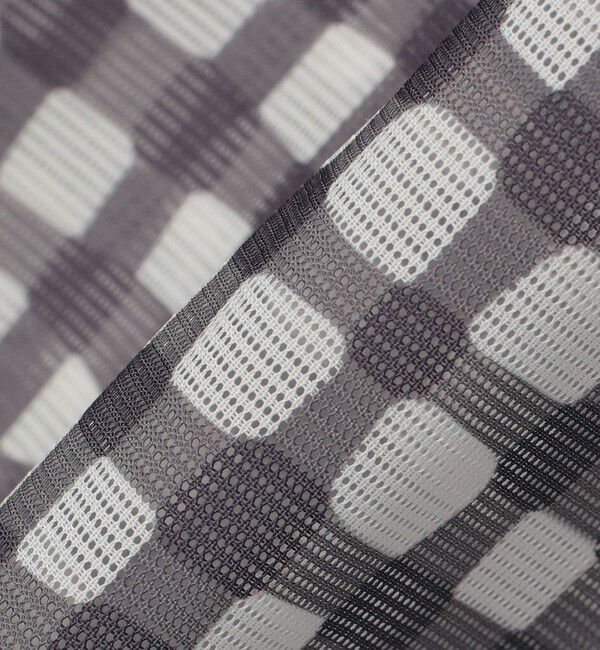 SHIPS any「SHIPS any: メッシュ オンブレチェック / ウェーブ パターン オープンカラー シアー シャツ◇」|シャツ・ブラウス|