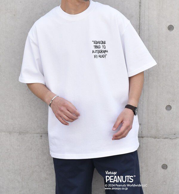 SHIPS any「SHIPS any: SNOOPY コラボ カルチャー グラフィック バック プリント Tシャツ◆」|Tシャツ・カットソー|