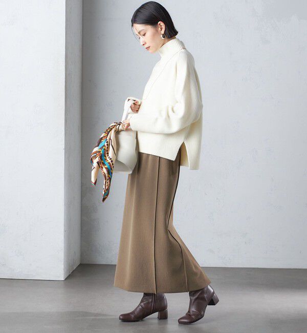 SHIPS for women「〈手洗い可能〉ジョーゼット ピンタック タイト スカート」|スカート|