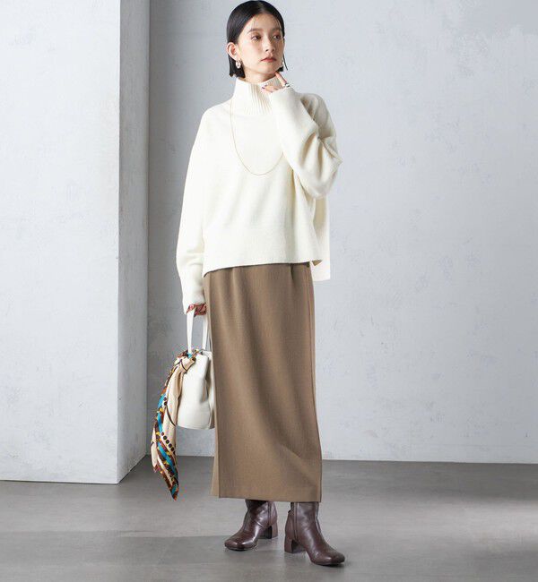 SHIPS for women「〈手洗い可能〉ジョーゼット ピンタック タイト スカート」|スカート|