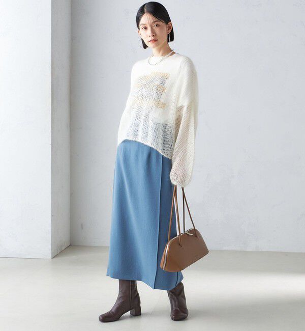 SHIPS for women「〈手洗い可能〉ジョーゼット ピンタック タイト スカート」|スカート|