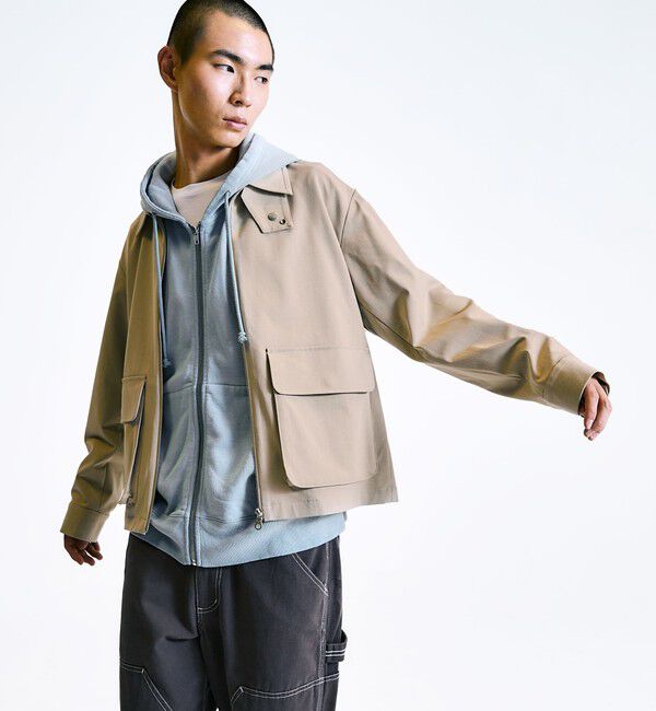 SHIPS「City Ambient Products: ウールライク ジップ ブルゾン (セットアップ対応)」|ブルゾン・スタジャン|