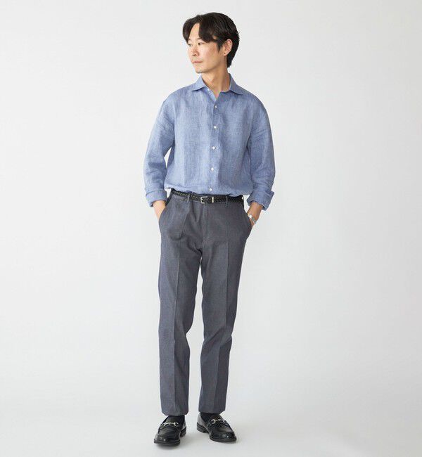 SHIPS「SHIPS: ウォッシュド リネン ソリッド シャツ」|シャツ・ブラウス|