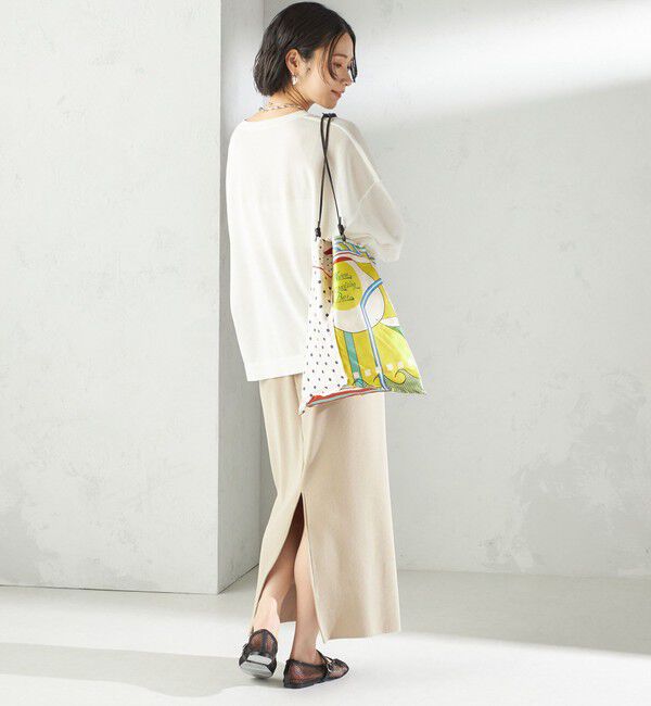 SHIPS for women「〈手洗い可能〉18G コットン ナイロン ワイド スリーブ プルオーバー」|ニット・セーター|