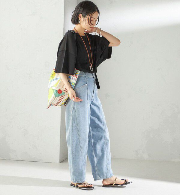 SHIPS for women「〈手洗い可能〉18G コットン ナイロン ワイド スリーブ プルオーバー」|ニット・セーター|