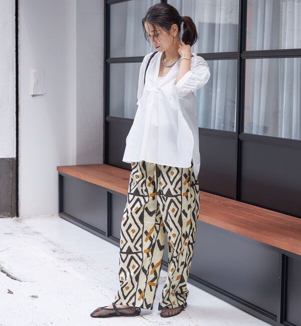 SHIPS for women「CIENNA:〈手洗い可能〉プリント イージー パンツ」|その他|