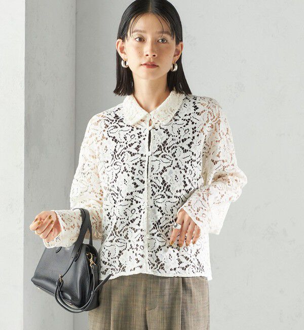 SHIPS for women「〈手洗い可能〉レース シャツ 羽織」|シャツ・ブラウス|