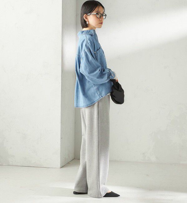 SHIPS for women「〈洗濯機可能〉AZUMA 裏毛 刺繍 パンツ」|その他|