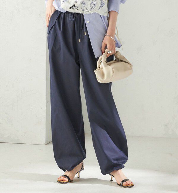 SHIPS for women「〈手洗い可 / 撥水加工〉サイド ポケット 裾 ドロスト パンツ」|その他|