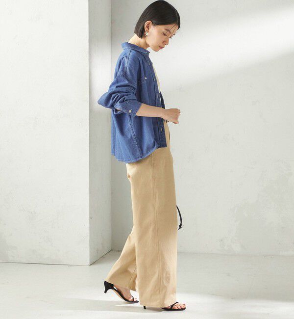 SHIPS for women「〈洗濯機可能〉ストレッチ チノ 硫化染め パンツ」|チノ|