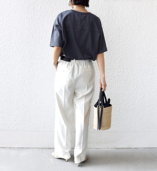 SHIPS for women「【SHIPS別注】81BRANCA: 5分袖 ロゴ TEE」|Tシャツ・カットソー|