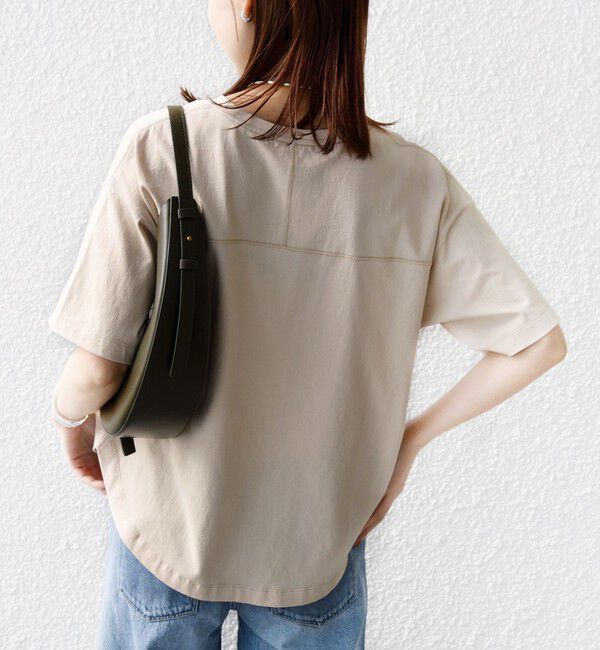 SHIPS for women「【SHIPS別注】81BRANCA: 5分袖 ロゴ TEE」|Tシャツ・カットソー|