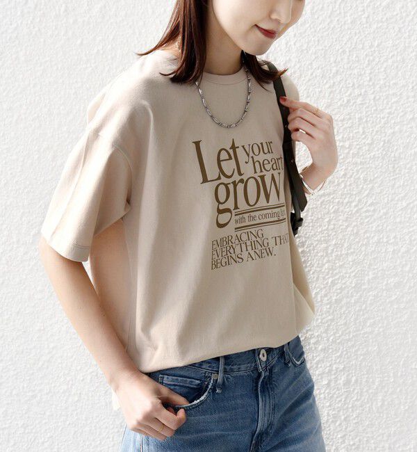 SHIPS for women「【SHIPS別注】81BRANCA: 5分袖 ロゴ TEE」|Tシャツ・カットソー|