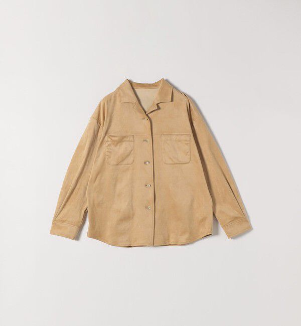 SHIPS any「SHIPS any:〈洗濯機可能〉ポリエステル スエード ポケット シャツ ジャケット」|その他|