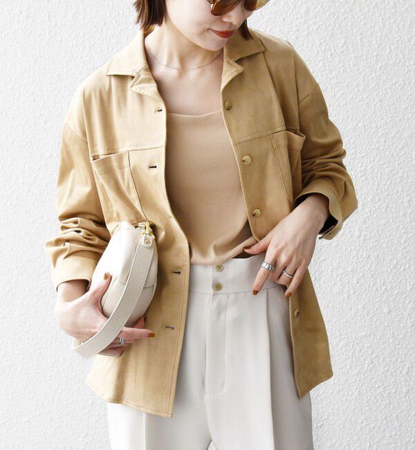 SHIPS any「SHIPS any:〈洗濯機可能〉ポリエステル スエード ポケット シャツ ジャケット」|その他|