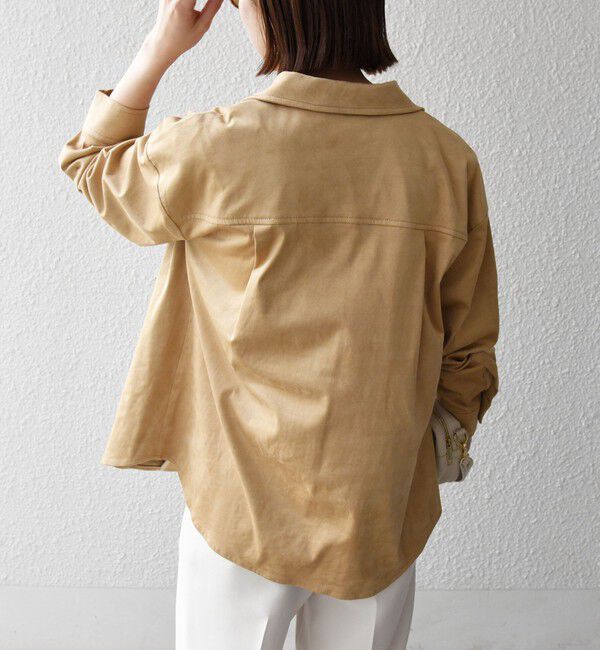 SHIPS any「SHIPS any:〈洗濯機可能〉ポリエステル スエード ポケット シャツ ジャケット」|その他|