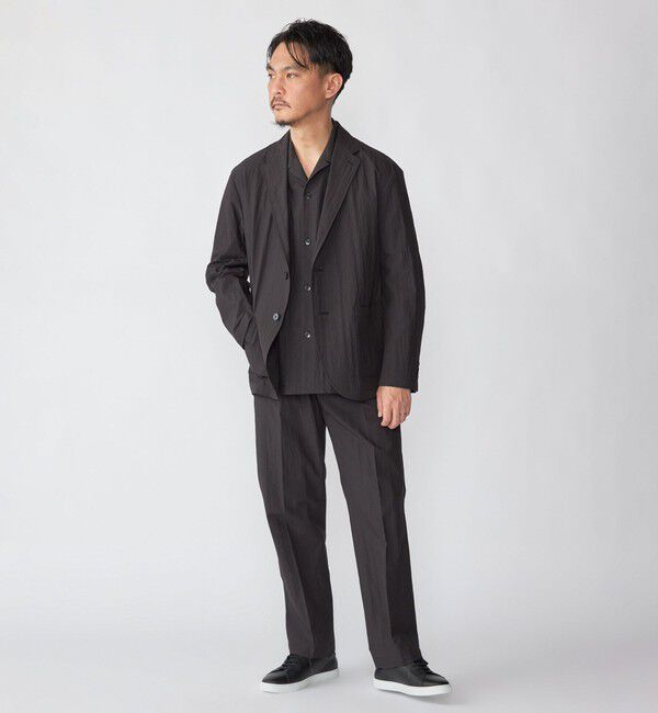 SHIPS「SHIPS:〈洗濯機可能〉CO+ ノープリーツ パンツ(セットアップ対応)」|スラックス|