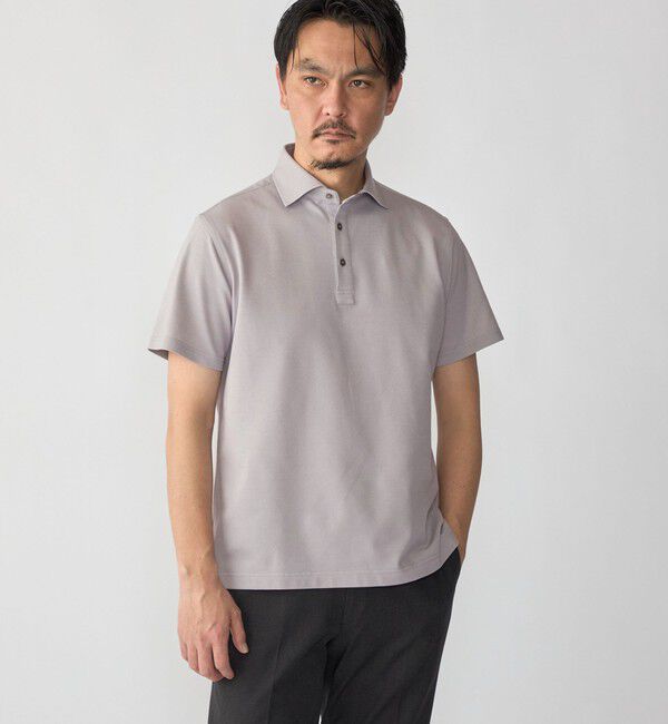 SHIPS「SHIPS:〈FUNCTION〉I Cotoni di Albini ショート スリーブ ポロシャツ」|ポロシャツ|トップグレー