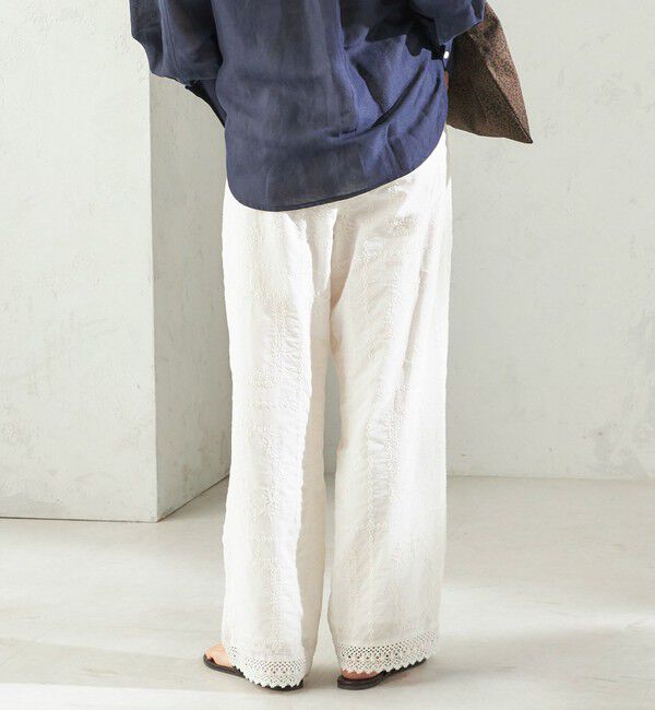 SHIPS for women「〈手洗い可能〉パッチワーク レース ドロスト パンツ」|その他|