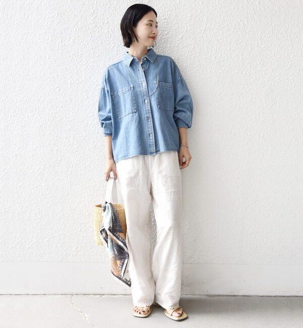 SHIPS for women「〈手洗い可能〉パッチワーク レース ドロスト パンツ」|その他|