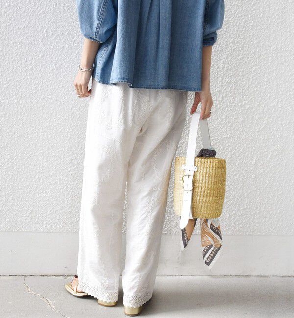 SHIPS for women「〈手洗い可能〉パッチワーク レース ドロスト パンツ」|その他|