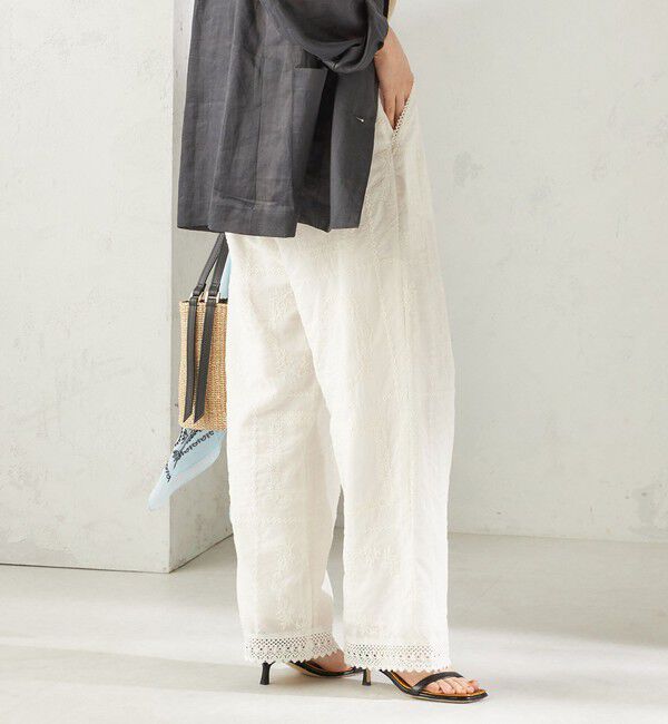 SHIPS for women「〈手洗い可能〉パッチワーク レース ドロスト パンツ」|その他|