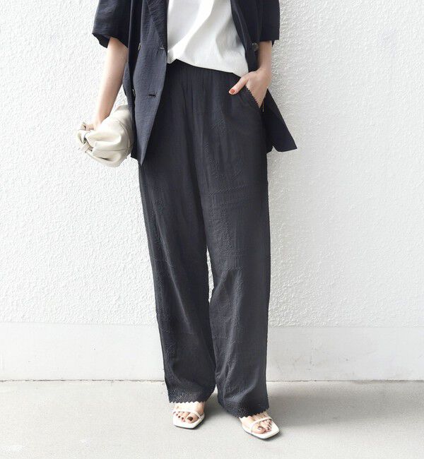 SHIPS for women「〈手洗い可能〉パッチワーク レース ドロスト パンツ」|その他|