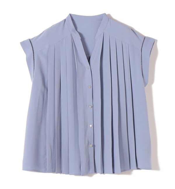 SHIPS for women「《予約》【WEB限定】〈手洗い可能〉ストレッチ ジョーゼット プリーツ スキッパー ブラウス」|シャツ・ブラウス|