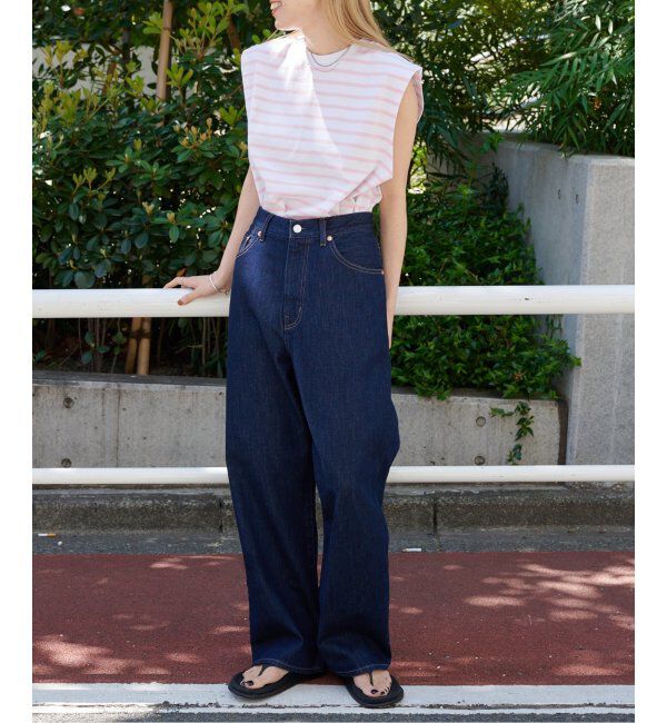 OUTDOOR PRODUCTS Usual Things「追加3 ULTライトデニムハイライズルーズ5PKT」|デニム|