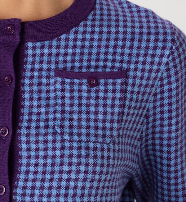 CABaN「コットンカシミヤ ギンガムチェックカーディガン」|カーディガン|