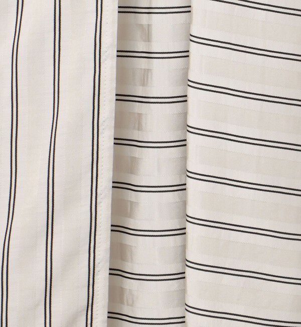 Ballsey「コットンキュプラストライプ ラップスカート」|フレア|