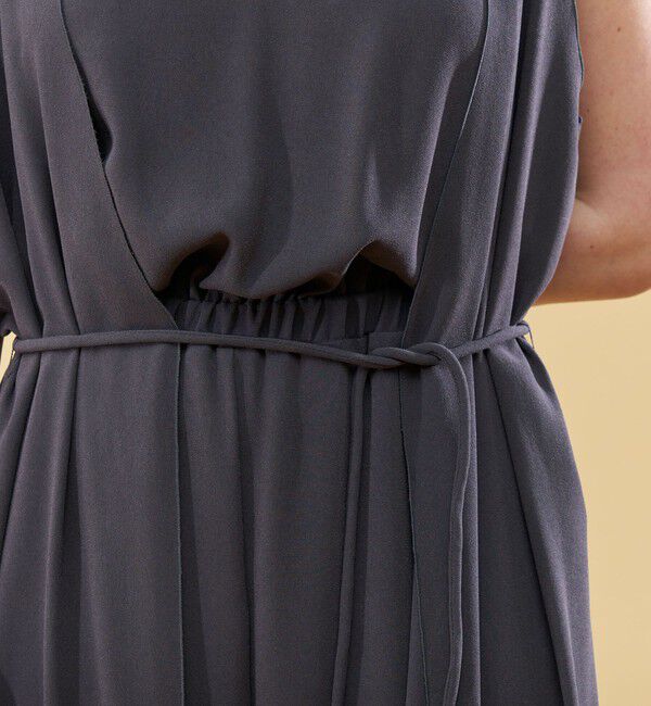 DES PRES「ジャージーライクジョーゼット ロングジレ付きオールインワン」|オールインワン|