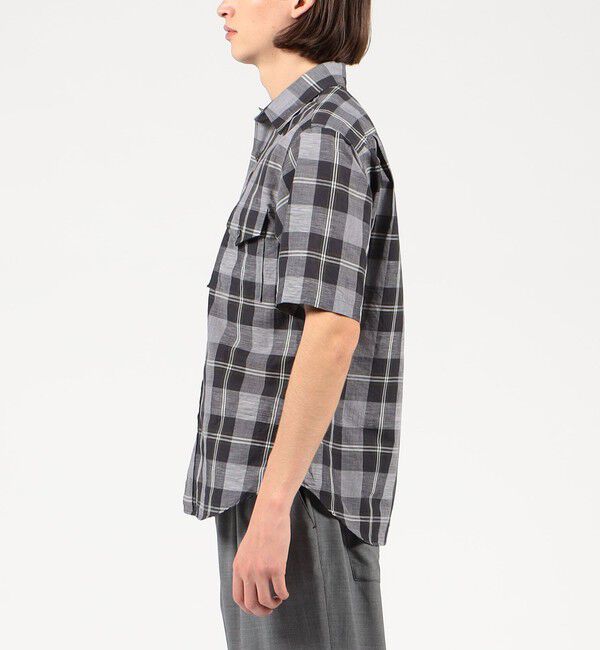 TOMORROWLAND MENS「コットンリネン マドラスチェック サファリシャツ」|シャツ・ブラウス|