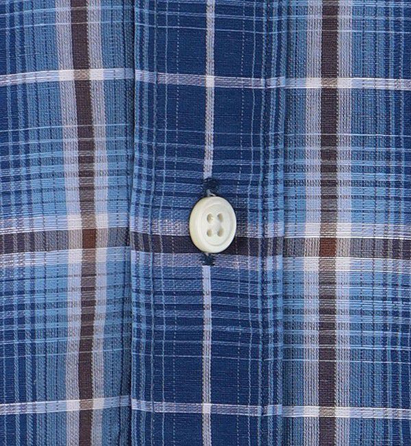 TOMORROWLAND MENS「コットンリネン マドラスチェック サファリシャツ」|シャツ・ブラウス|