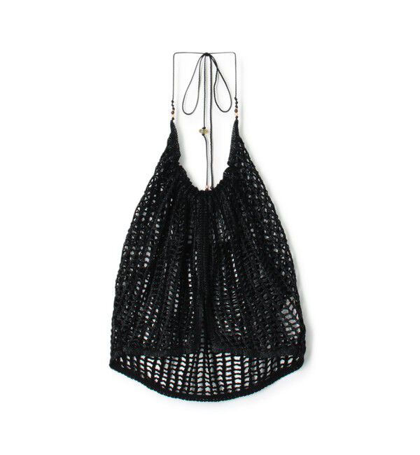 DES PRES「メッシュホイルプリント ホルターネックトップス」|キャミソール|19 ブラック