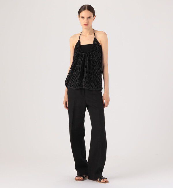 DES PRES「メッシュホイルプリント ホルターネックトップス」|キャミソール|