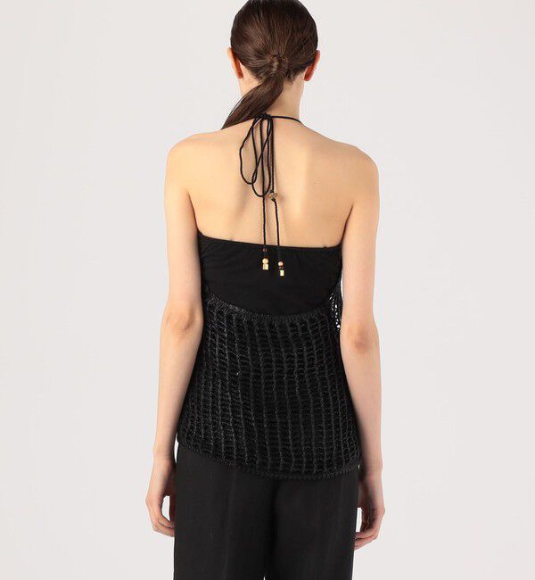 DES PRES「メッシュホイルプリント ホルターネックトップス」|キャミソール|